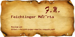 Feichtinger Márta névjegykártya